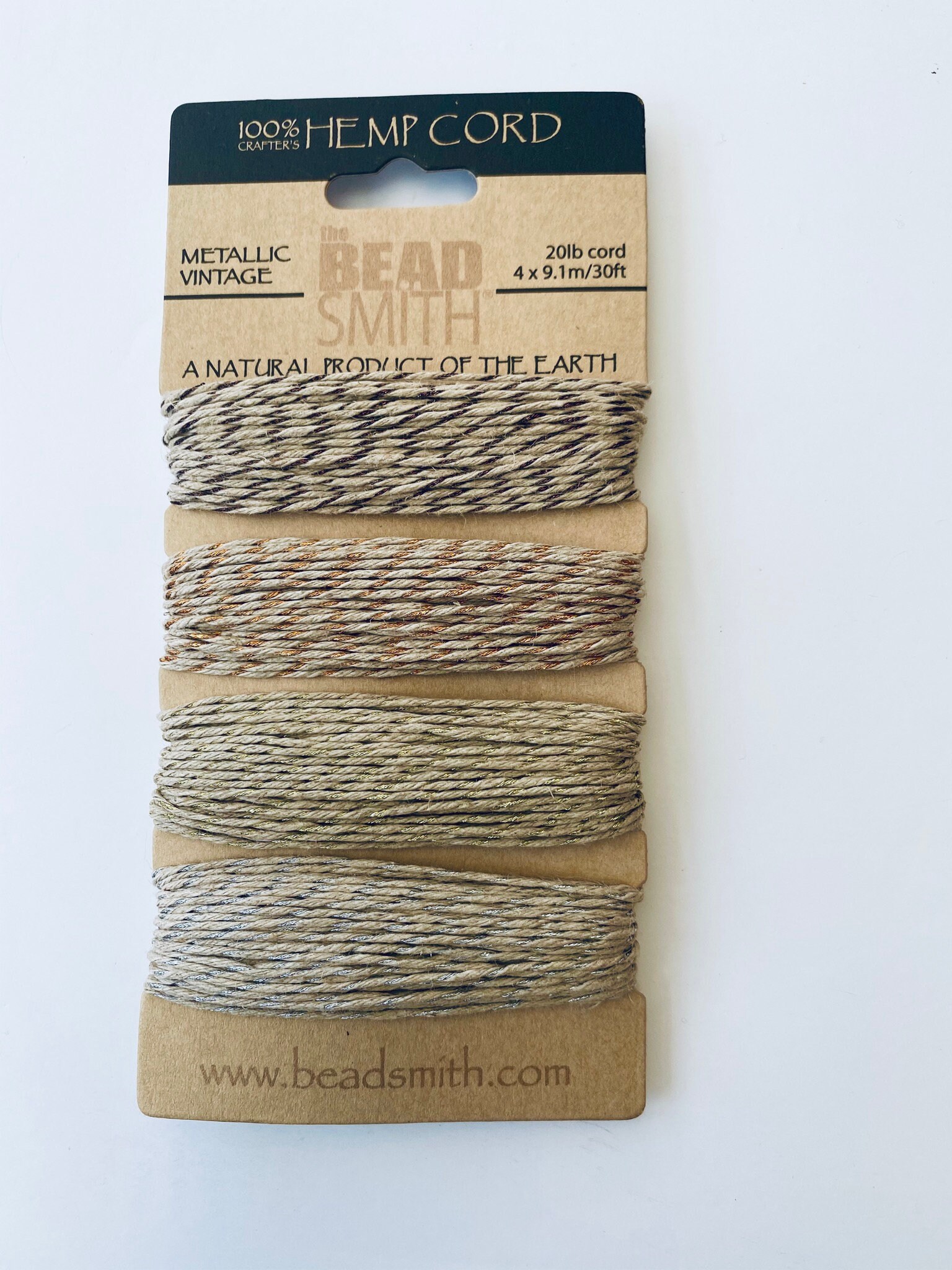 Beadsmith® Hemp Cord 4 Colour Choose the colour 20lb/1.0 Etsy