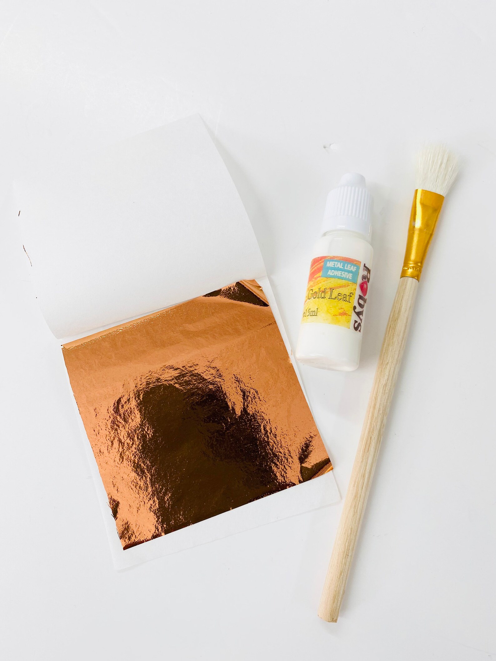 Copper Leaf 100 Sheets 88 Cm Kit With 15ml Gilding Glue & Etsy