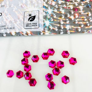 10pcs Tooth Gems Preciosa® Crystal Heart Lead Free Non Hotfix Designs  Foiled 3mm Rhinestones Flatbacks Austrian Crystals 