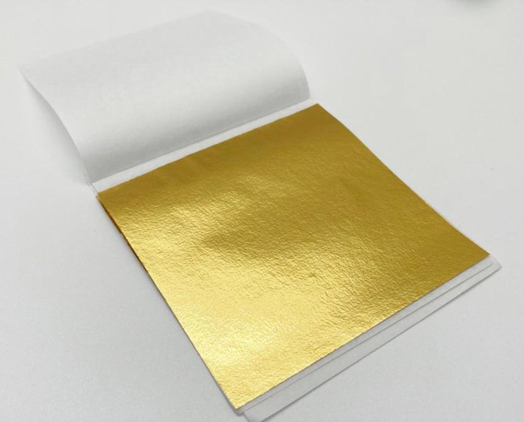 Kirin gold foil sheets, 600pcs multipurpose 8cmx8cm gold leaf paper for  arts decor,crafts,gilding,furniture