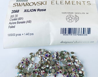 50pcs Swarovski® Crystal AB Non hotfix stones ss20 Rhinestones flatback 5mm  ref: 2058