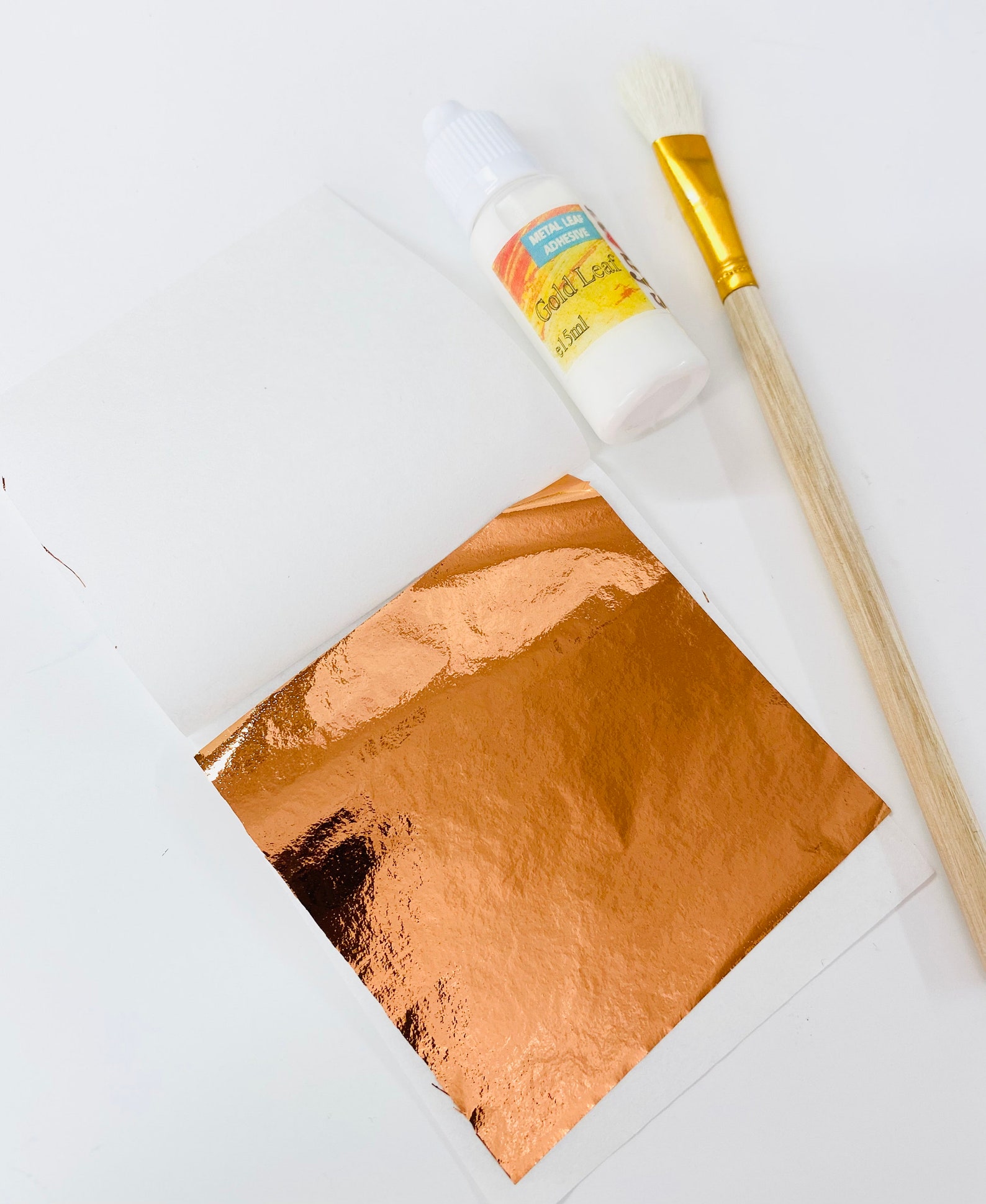Copper Leaf 100 Sheets 88 Cm Kit With 15ml Gilding Glue & Etsy