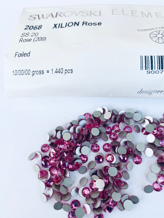 50pcs Swarovski Rose Stones Ss20 Rhinestones Flatback 5mm Non