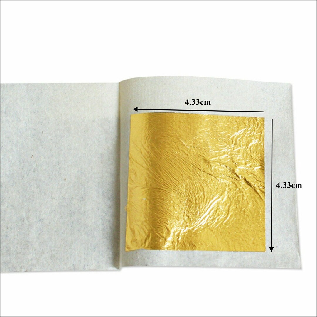 10 Sheets Gold Leaf Sheets For Crafts – 43x43mm (approx. 1.7x1.7 Inch)