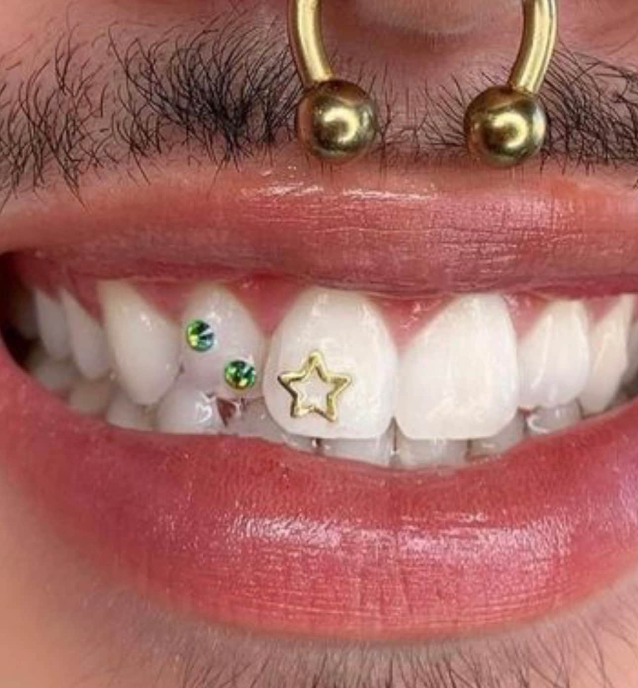 10pcs Tooth Gem Hollow Star Gold Plated Metal Designs 4mm Rhinestones  Flatbacks 