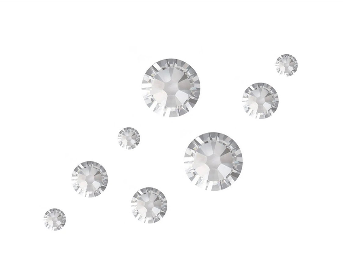 30pcs Tooth Gems Swarovski® LEAD FREE Crystal Non Hotfix Designs Foiled  Gluefix Ss8 Rhinestones Flatback Ref :2058 