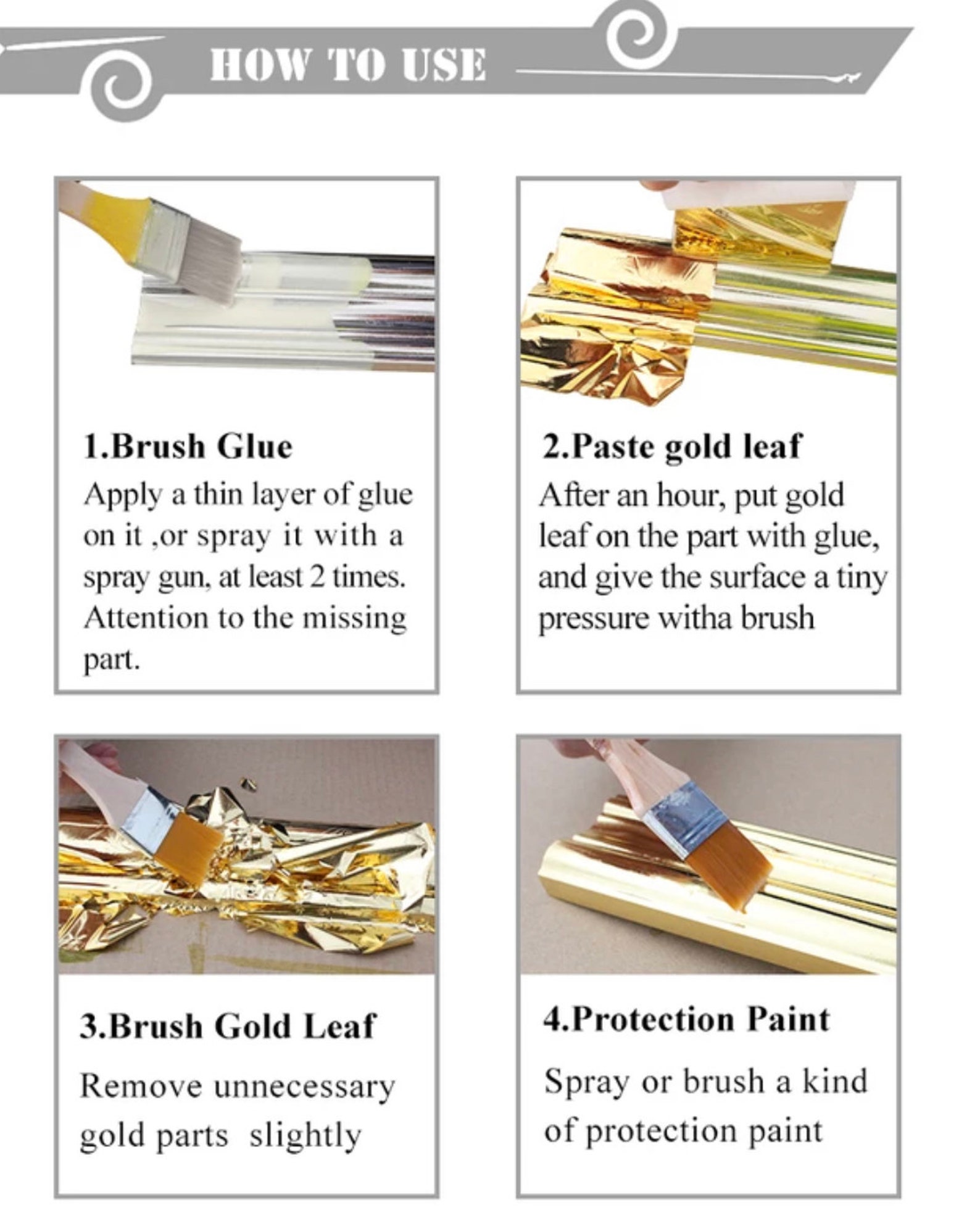 Copper Leaf 100 Sheets 88 Cm Kit With 15ml Gilding Glue & Etsy