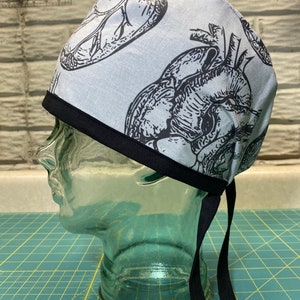 Scrub Cap with Ties - Anatomical Heart