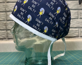 Scrub Cap with Ties - Don’t Be Salty