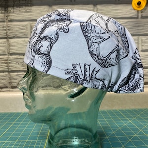 Scrub Cap with Elastic - Anatomical Heart