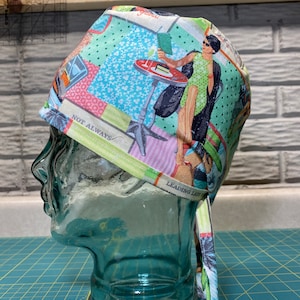 Scrub Cap with Ties - 50’s Sassy