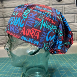Scrub Cap with Elastic - Cardiothoracic Scribbles