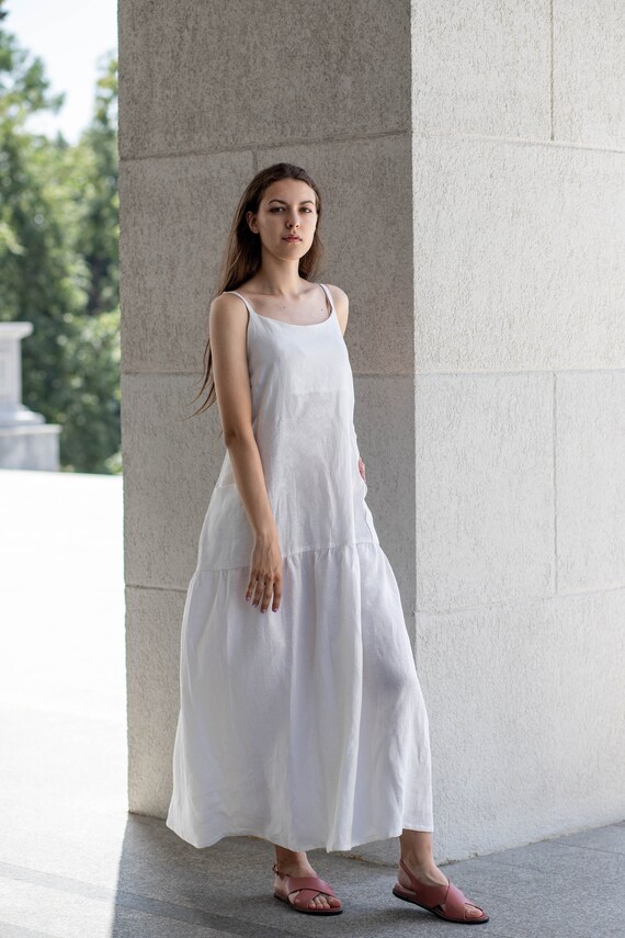 white spring maxi dresses