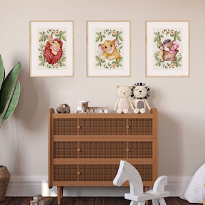 Set of 3 Lion King Wall Prints| Simba and Friends Wall Art | Simba ...