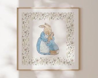 ピーターラビットの水彩画 ピーターラビット肖像 絵本アートポスター | Poster Store JP
