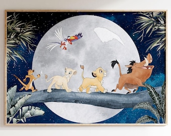 ライオンキング シンバ プリント ライオンキング シンバ 水彩画