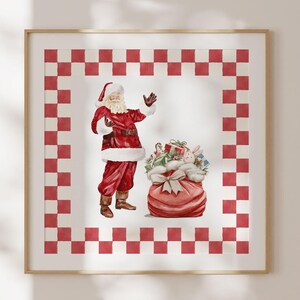Santa Clause Wall Art| Santa Clause Printable Art| Watercolor Santa Print| Printable Christmas Art | Festive Art| Nursery Printable Art|L200