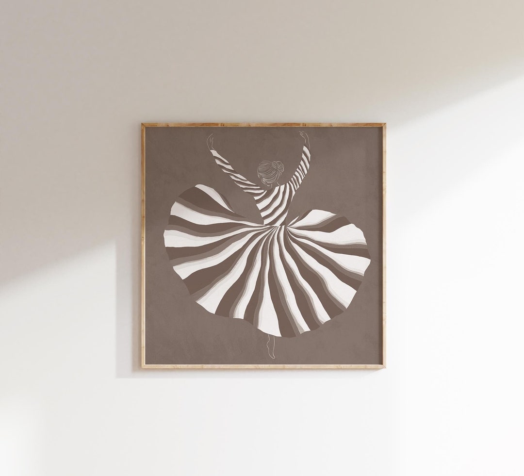 Dancer Art Print| Abstract Dancer Printable Art| Stripped Abstract ...