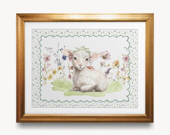 viola Agnelli primaverili ad acquerello / Agnelli pasquali / Opera d