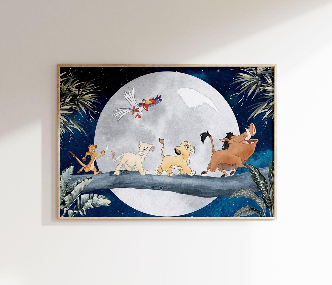 Simba and Friends Wall Art| Digital Downloadable Art| Lion King Art ...