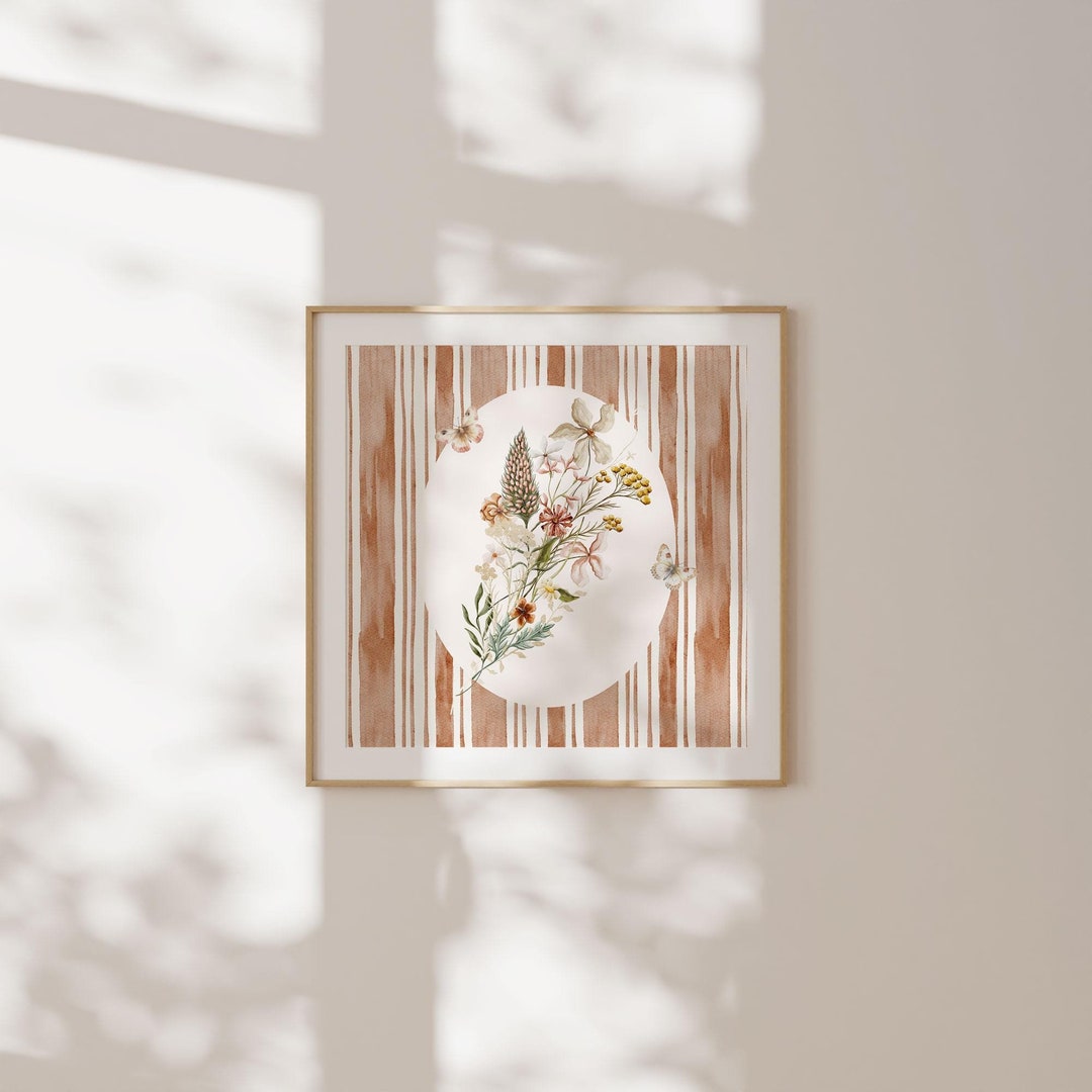 Wildflowers Wall Art| Boho Floral Printable Art| Bohemian Watercolor ...
