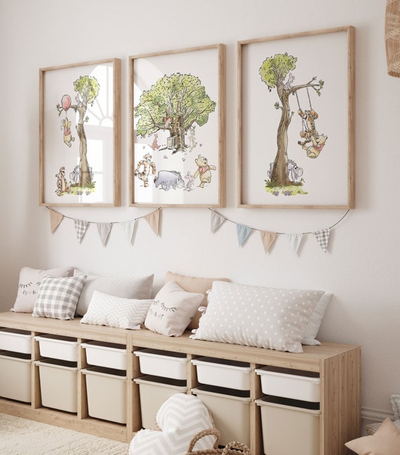 Set of 3 Winnie the Pooh and Friends Wall Art | Classic