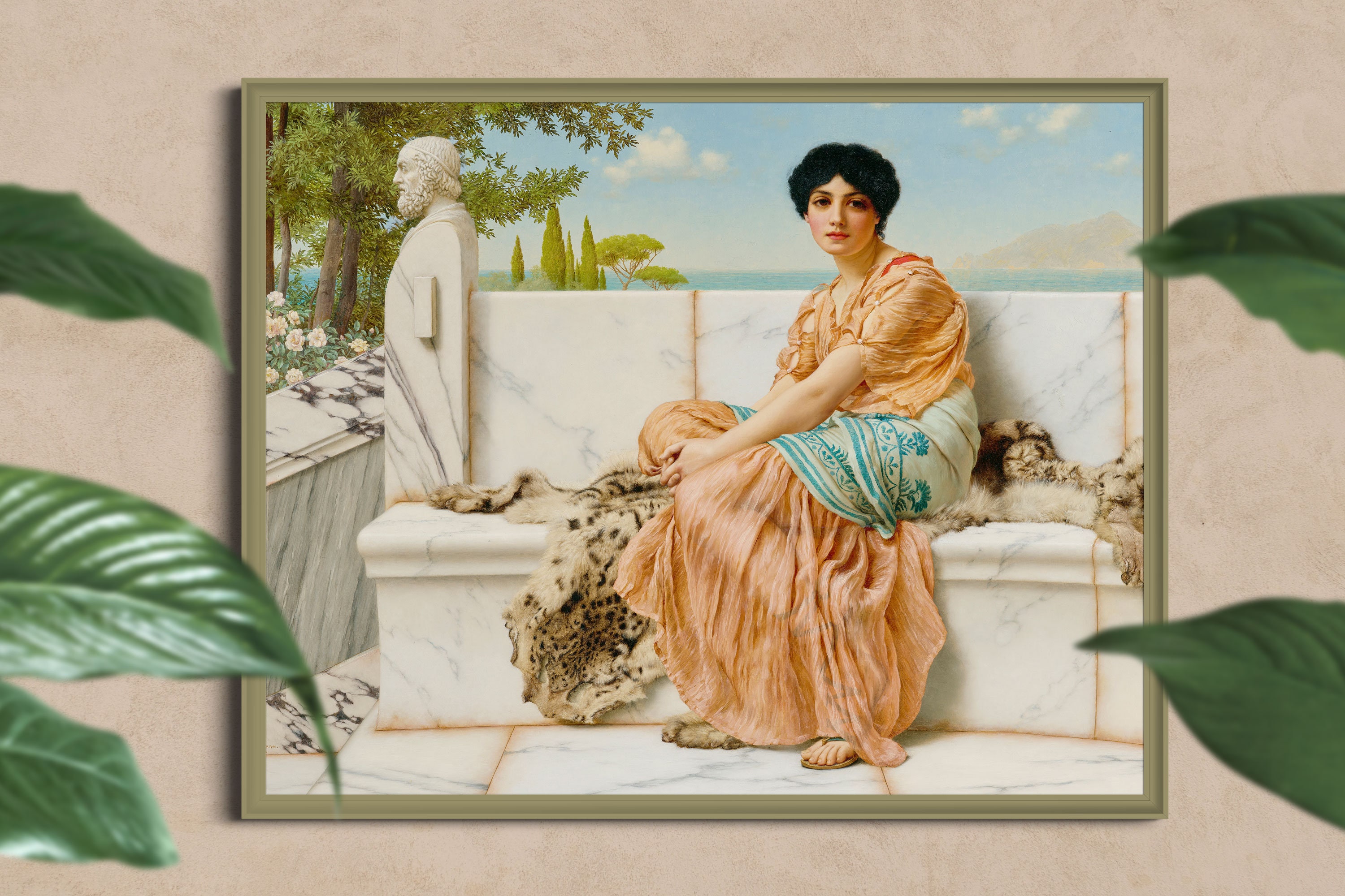 Prints Vintage Art DarkHaired Beauty Wall Art Vintage Painting Art