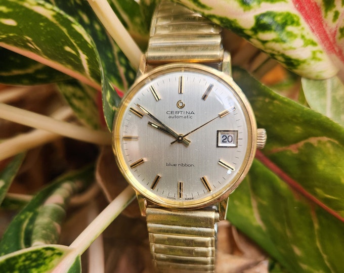 Certina Classic Blue Ribbon Gold Watch