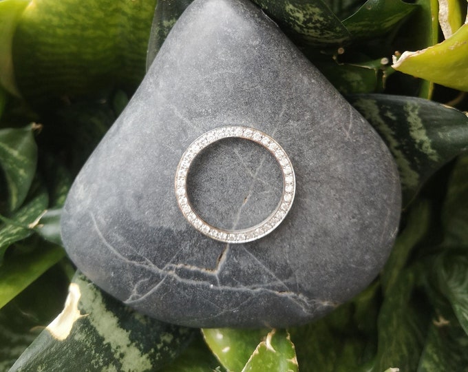 Diamond White Gold Watch Bezel/Pendant
