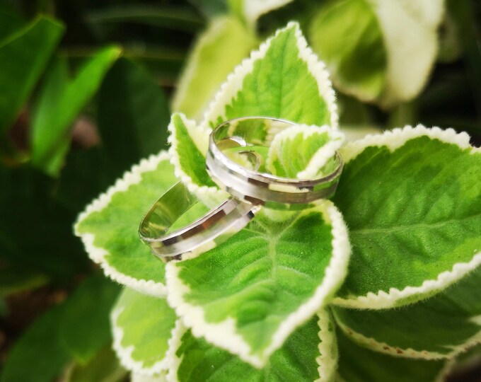 Brick wall inspired White Gold Ring/Band(S)