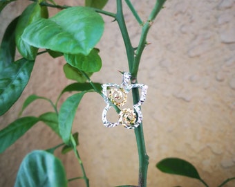 Butterfly Two Toned Gold Pendant