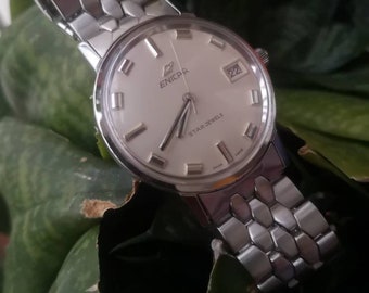 Vintage Enicar Beige face Star Jewels Watch