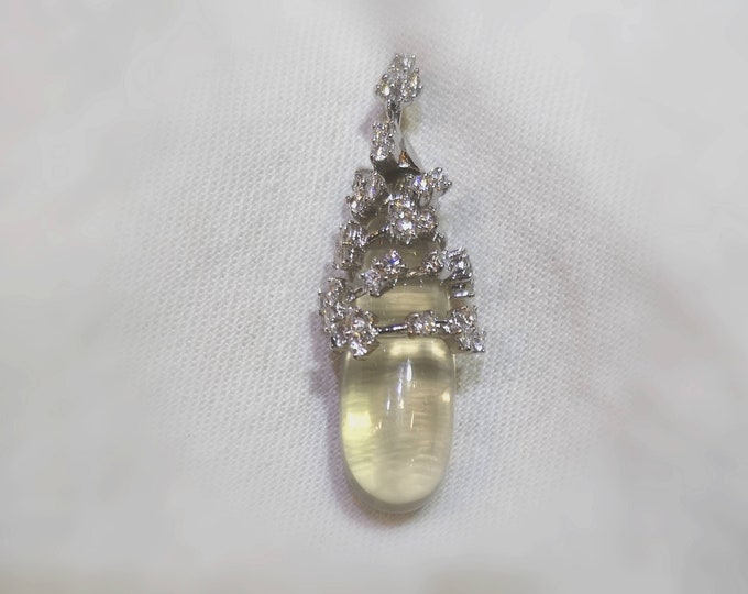 Citrine Spiral Diamond Pendant