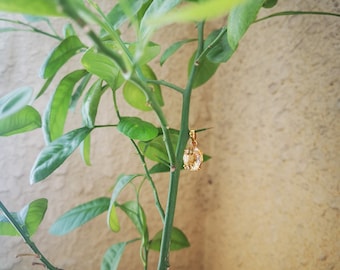 Yellow Topaz Gold Pendant