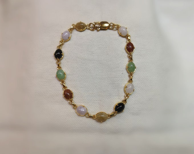 Color Jade Gold Bracelet