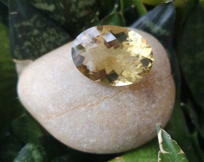Oval shape Lemon Citrine Gemstone