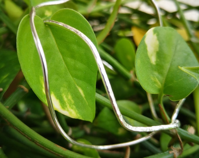 Handmade Dual Intertwine Silver Bangle