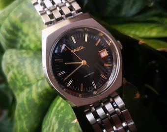 Vintage Pagol Black face Watch