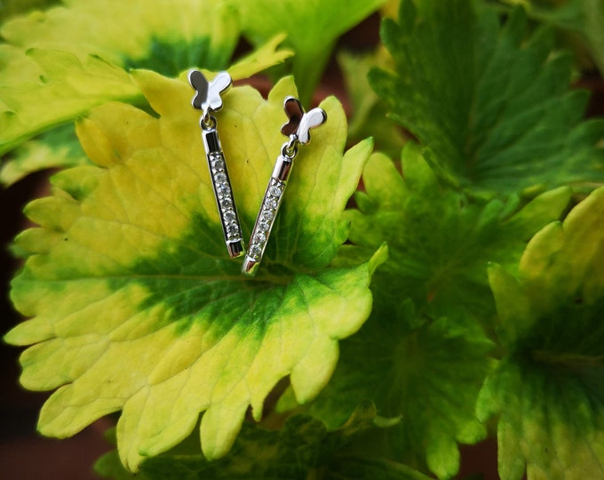 Butterfly Diamond Dangle Earrings