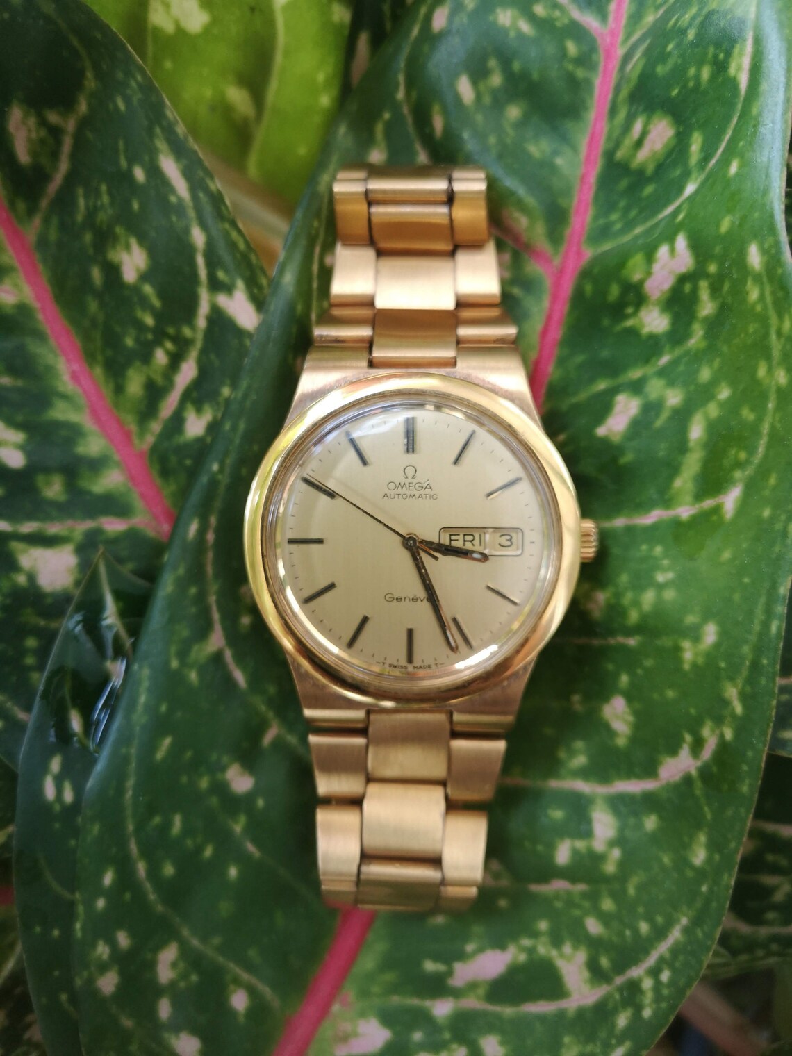 Vintage Gold Omega Geneve Watch Etsy