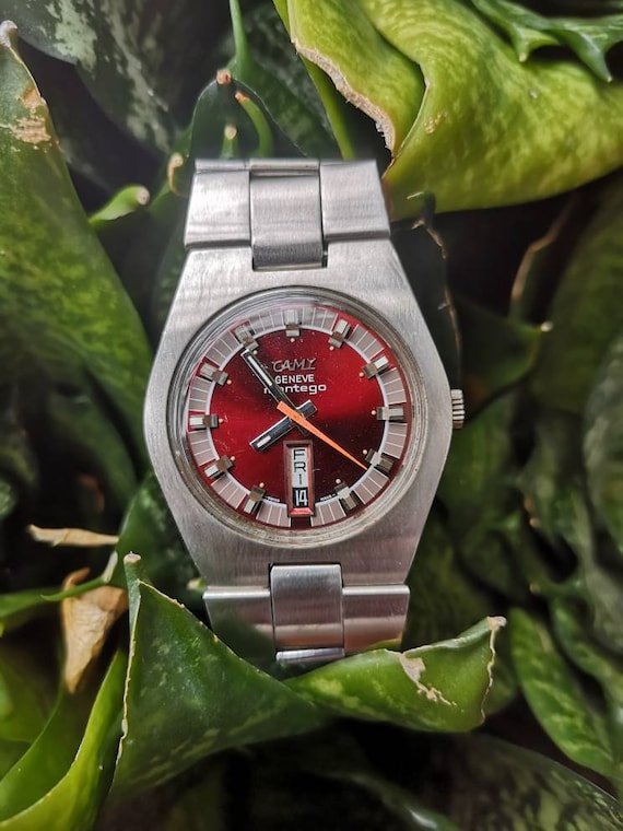 Camy Montego Maroon Face watch