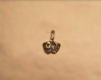 Happy or Sad Two Face Gold Pendant