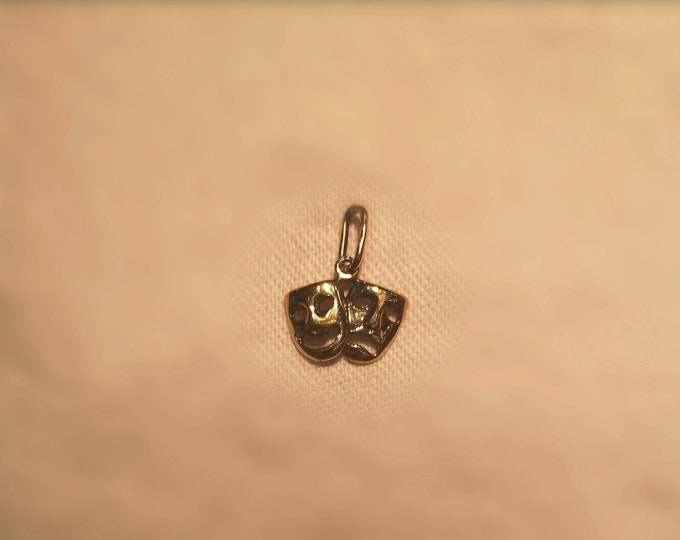 Happy or Sad Two Face Gold Pendant