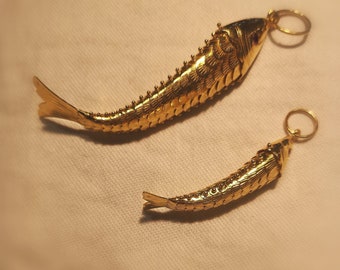 Dancing Fish Gold Pendant (Big)