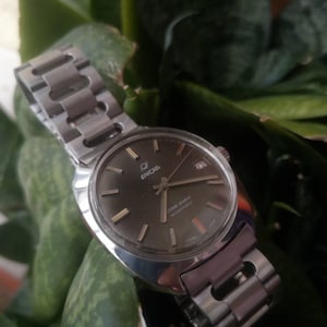 Vintage Enicar Black face Star Jewels Watch