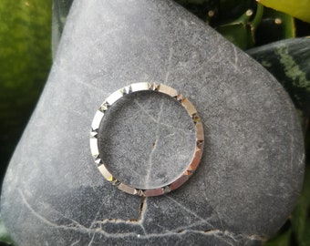 Double Edge Inspired White gold Watch Bezel/Pendant
