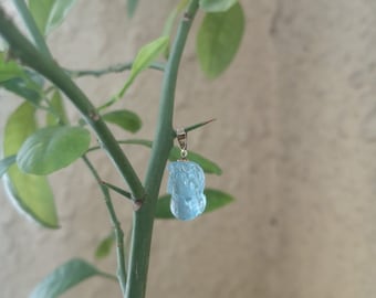 Pi Xiu Light Blue Crystal Gold Pendant/Charm