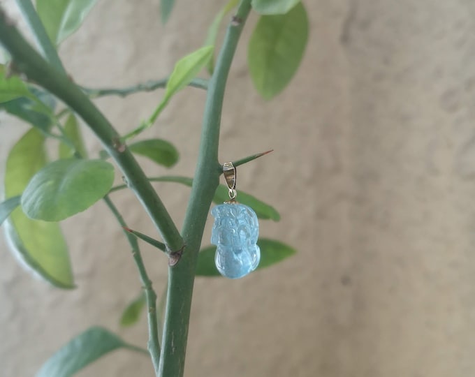 Pi Xiu Light Blue Crystal Gold Pendant/Charm