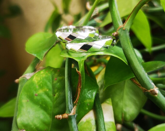 Diamond inspired White Gold Ring/Band(L)
