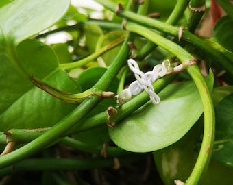 Handmade Simple Twisted Cross Silver Ring